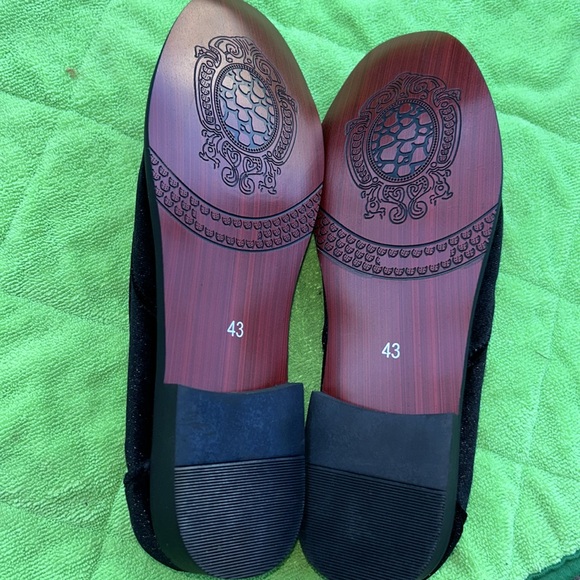 GORGEOUS MENS “KY” BLACK VELOUR RED BOTTOM SHOES SZ 10